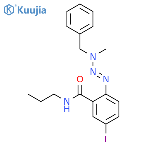 Benzamide, 5-iodo-2-[3-methyl-3-(phenylmethyl)-1-triazenyl]-N-propyl- structure
