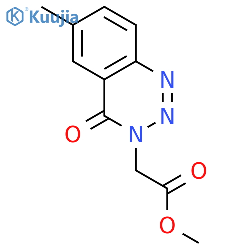1,2,3-Benzotriazine-3(4H)-acetic acid, 6-methyl-4-oxo-, methyl ester structure