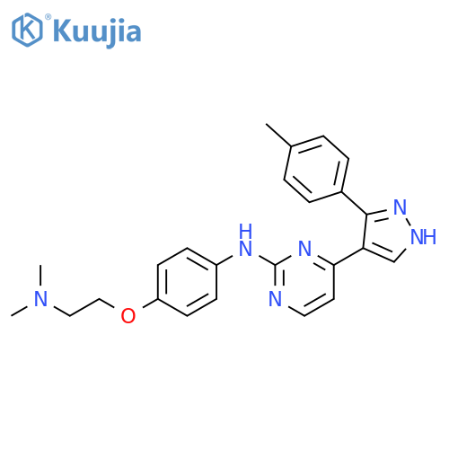 2-Pyrimidinamine,N-[4-[2-(dimethylamino)ethoxy]phenyl]-4-[3-(4-methylphenyl)-1H-pyrazol-4-yl]- structure