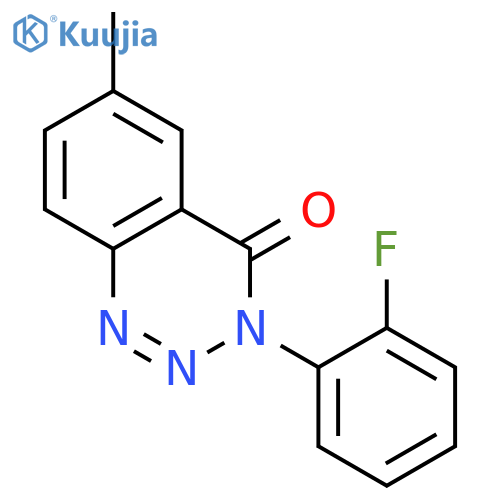 1,2,3-Benzotriazin-4(3H)-one, 3-(2-fluorophenyl)-6-methyl- structure