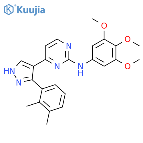 2-Pyrimidinamine,4-[3-(2,3-dimethylphenyl)-1H-pyrazol-4-yl]-N-(3,4,5-trimethoxyphenyl)- structure