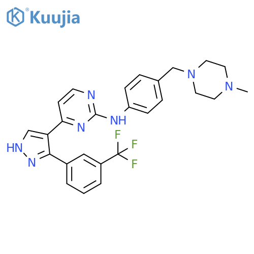 2-Pyrimidinamine,N-[4-[(4-methyl-1-piperazinyl)methyl]phenyl]-4-[3-[3-(trifluoromethyl)phenyl]-1H-pyrazol-4-yl]- structure