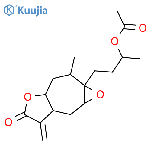 1,5-Epoxy-4-hydroxy-11(13)-xanthen-12,8-olide; (1β,4ξ,5β,8β,10β)-form, O-Ac structure
