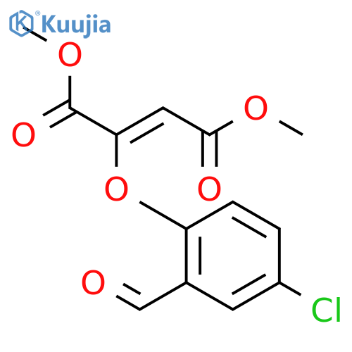 Dimethyl 2-(4-chloro-2-formylphenoxy)but-2-enedioate structure
