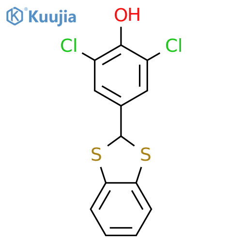 PHENOL, 4-(1,3-BENZODITHIOL-2-YL)-2,6-DICHLORO- structure