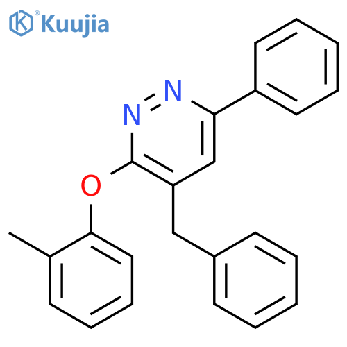 PYRIDAZINE, 3-(2-METHYLPHENOXY)-6-PHENYL-4-(PHENYLMETHYL)- structure