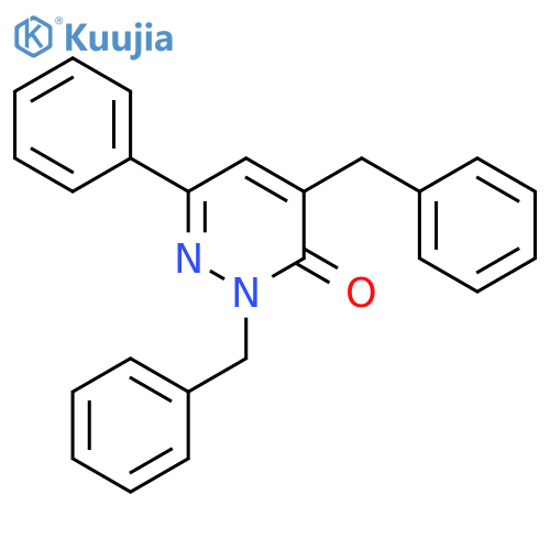 3(2H)-Pyridazinone, 6-phenyl-2,4-bis(phenylmethyl)- structure