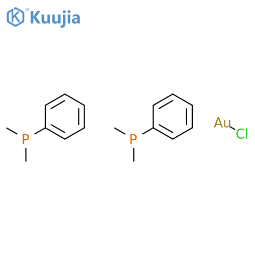 GOLD(1+), BIS(DIMETHYLPHENYLPHOSPHINE)-, CHLORIDE structure