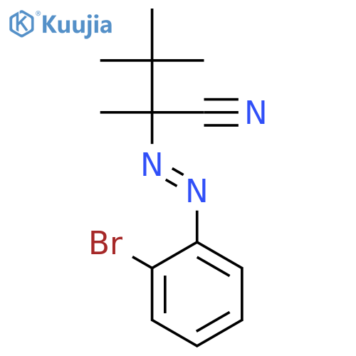 2-[(E)-(2-Bromophenyl)diazenyl]-2,3,3-trimethylbutanenitrile structure