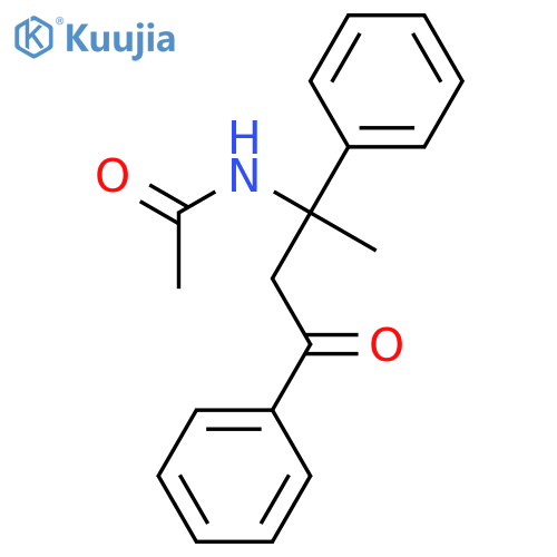 N-(4-oxo-2,4-diphenylbutan-2-yl)acetamide structure