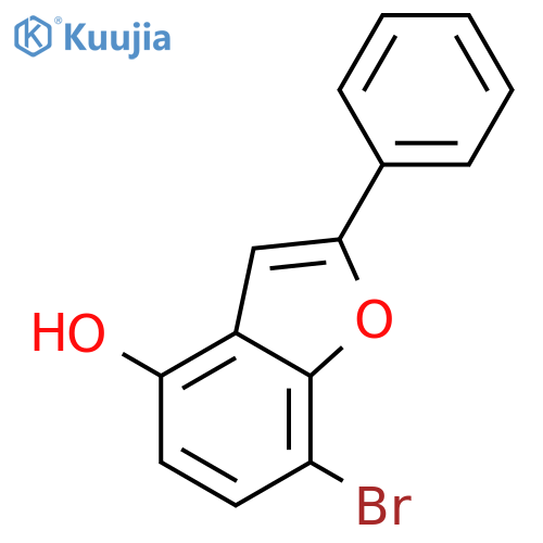 4-BENZOFURANOL, 7-BROMO-2-PHENYL- structure