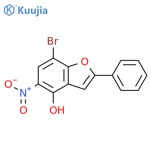 4-BENZOFURANOL, 7-BROMO-5-NITRO-2-PHENYL- structure