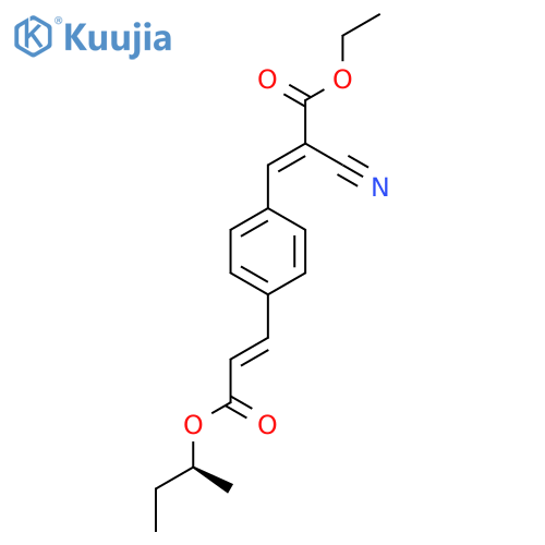 alpha-Cyano-4-[(E)-3-oxo-3-[[(S)-1-methylpropyl]oxy]-1-propenyl]cinnamic acid ethyl ester structure