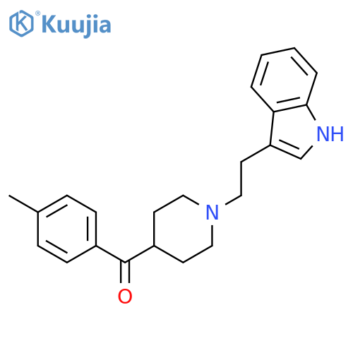 Methanone, [1-[2-(1H-indol-3-yl)ethyl]-4-piperidinyl](4-methylphenyl)- structure