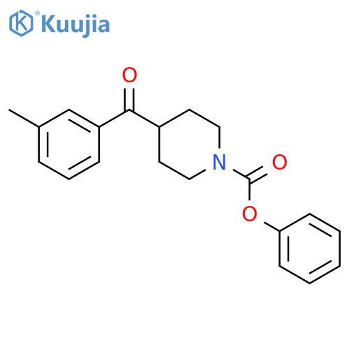 1-Piperidinecarboxylic acid, 4-(3-methylbenzoyl)-, phenyl ester structure