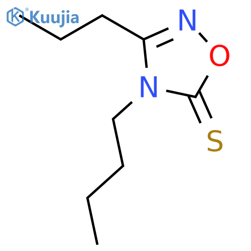 1,2,4-Oxadiazole-5(4H)-thione, 4-butyl-3-propyl- structure