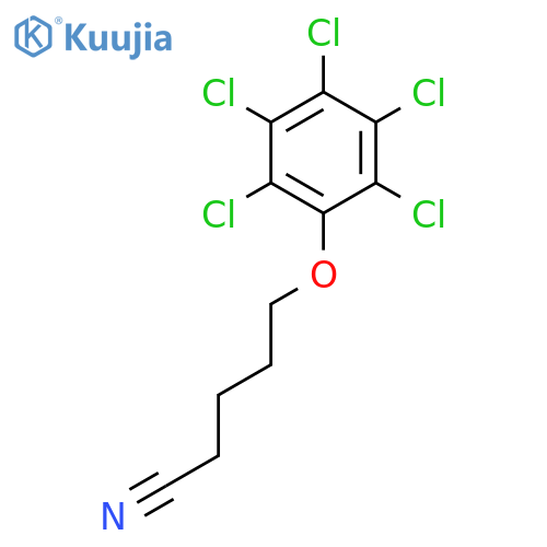 Pentanenitrile, 5-(pentachlorophenoxy)- structure