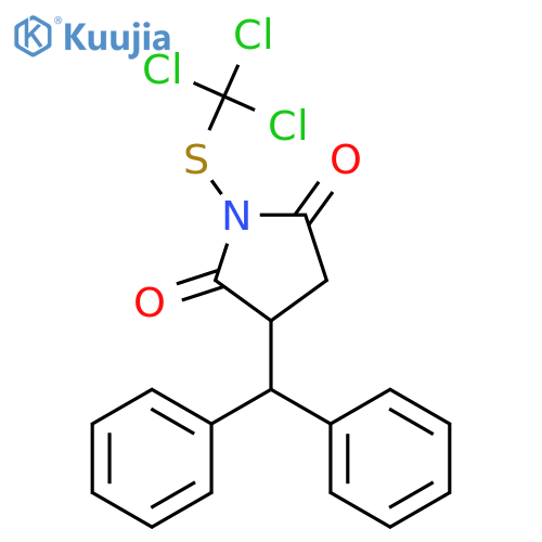 2,5-PYRROLIDINEDIONE, 3-(DIPHENYLMETHYL)-1-[(TRICHLOROMETHYL)THIO]- structure