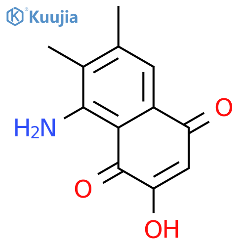 1,4-Naphthalenedione, 8-amino-2-hydroxy-6,7-dimethyl- structure