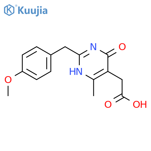 5-Pyrimidineaceticacid, 1,6-dihydro-2-[(4-methoxyphenyl)methyl]-4-methyl-6-oxo- structure