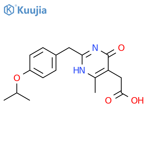 5-Pyrimidineaceticacid, 1,6-dihydro-4-methyl-2-[[4-(1-methylethoxy)phenyl]methyl]-6-oxo- structure