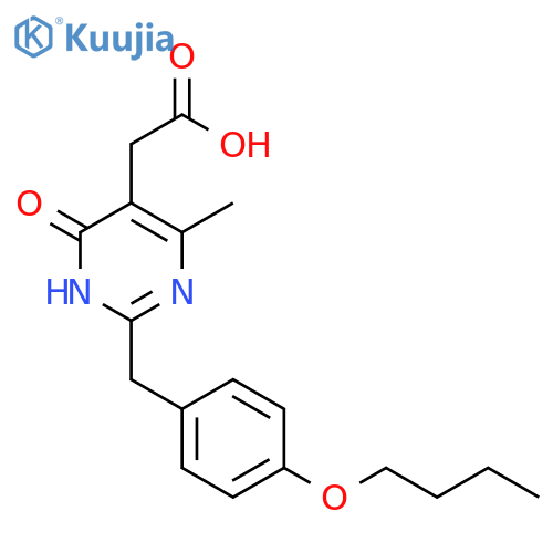 5-Pyrimidineaceticacid, 2-[(4-butoxyphenyl)methyl]-1,6-dihydro-4-methyl-6-oxo- structure