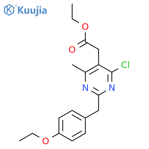5-Pyrimidineaceticacid, 4-chloro-2-[(4-ethoxyphenyl)methyl]-6-methyl-, ethyl ester structure