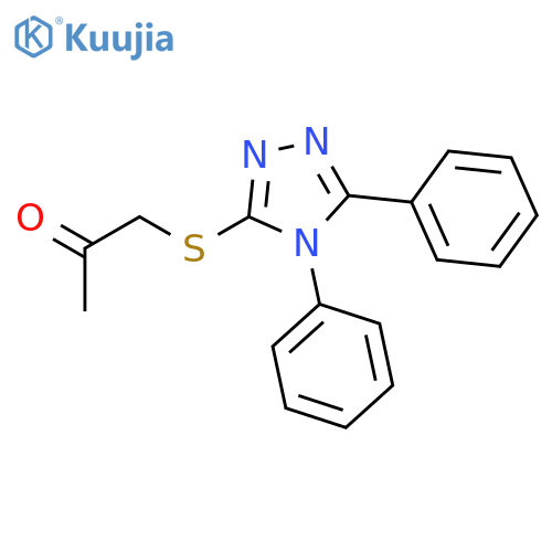 2-Propanone, 1-[(4,5-diphenyl-4H-1,2,4-triazol-3-yl)thio]- structure