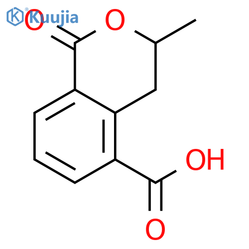 3-methyl-1-oxo-3,4-dihydro-1H-2-benzopyran-5-carboxylic acid structure
