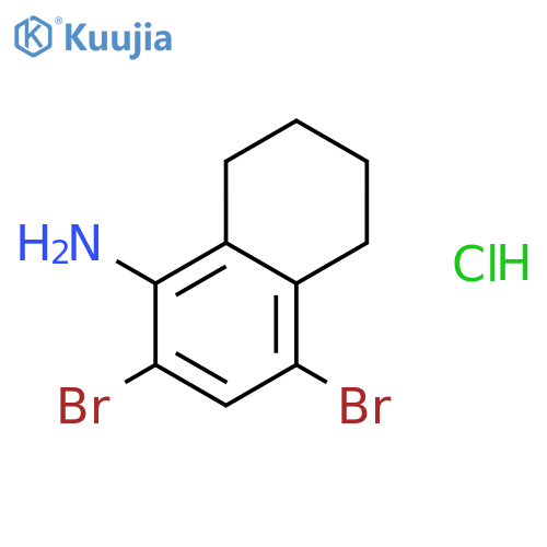 1-Naphthalenamine, 2,4-dibromo-5,6,7,8-tetrahydro-, hydrochloride structure