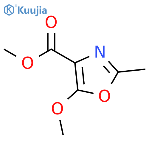 4-Oxazolecarboxylic acid, 5-methoxy-2-methyl-, methyl ester structure