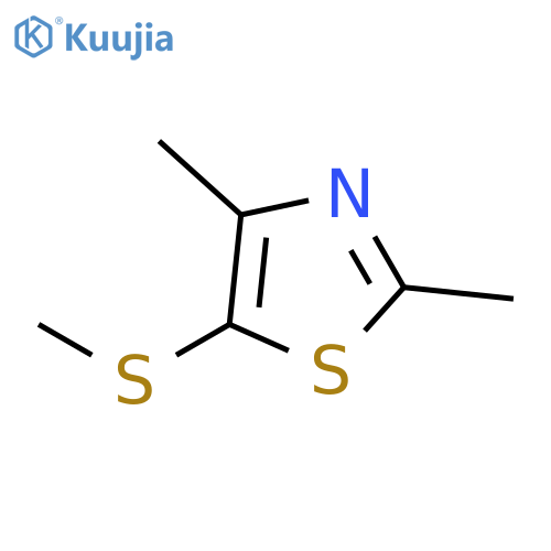 THIAZOLE, 2,4-DIMETHYL-5-(METHYLTHIO)- structure