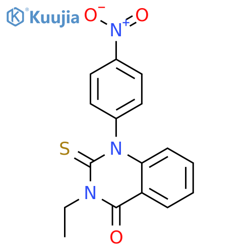 4(1H)-Quinazolinone, 3-ethyl-2,3-dihydro-1-(4-nitrophenyl)-2-thioxo- structure