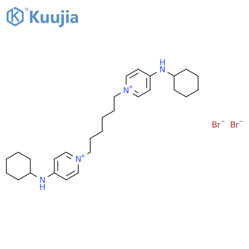 PYRIDINIUM, 1,1'-(1,6-HEXANEDIYL)BIS[4-(CYCLOHEXYLAMINO)-, DIBROMIDE structure
