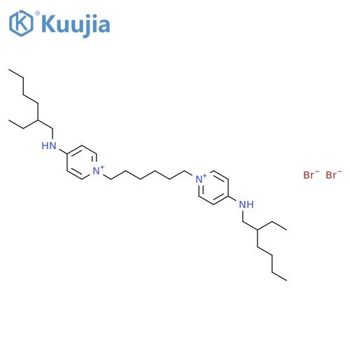 Pyridinium, 1,1'-(1,6-hexanediyl)bis[4-[(2-ethylhexyl)amino]-, dibromide structure