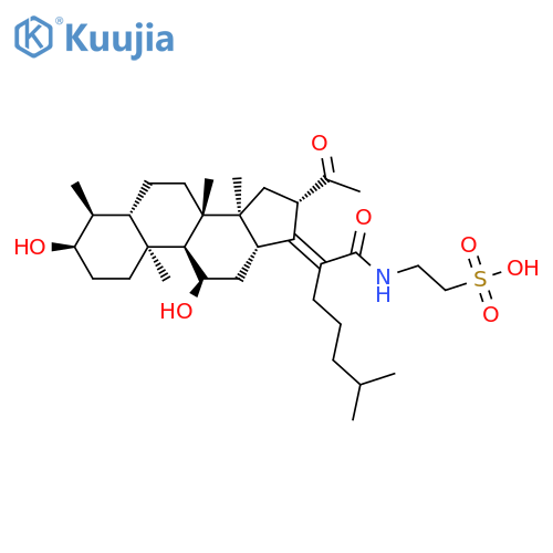 2-[[(2Z)-2-[(3R,4S,5S,8S,9S,10S,11R,13R,14S,16S)-16-Acetyl-3,11-dihydroxy-4,8,10,14-tetramethyl-2,3,4,5,6,7,9,11,12,13,15,16-dodecahydro-1H-cyclopenta[a]phenanthren-17-ylidene]-6-methylheptanoyl]amino]ethanesulfonic acid structure