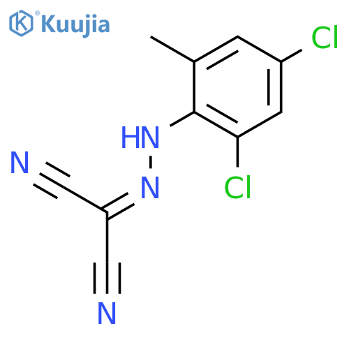 Propanedinitrile,2-[2-(2,4-dichloro-6-methylphenyl)hydrazinylidene]- structure