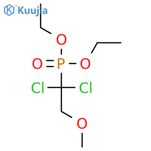 Phosphonic acid, (1,1-dichloro-2-methoxyethyl)-, diethyl ester structure