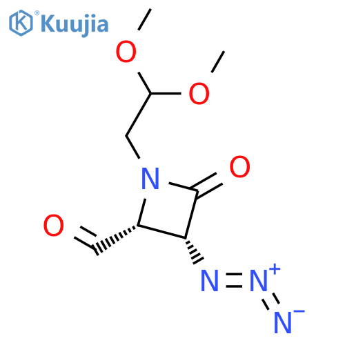 2-AZETIDINECARBOXALDEHYDE, 3-AZIDO-1-(2,2-DIMETHOXYETHYL)-4-OXO-, CIS- structure