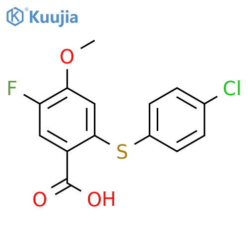 Benzoic acid, 2-[(4-chlorophenyl)thio]-5-fluoro-4-methoxy- structure
