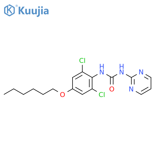 Urea, N-[2,6-dichloro-4-(hexyloxy)phenyl]-N'-2-pyrimidinyl- structure