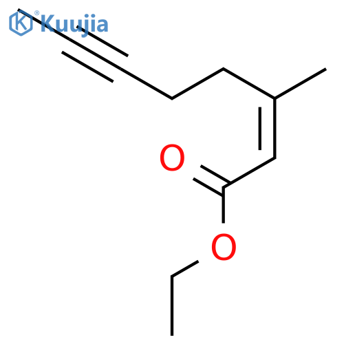 2-Octen-6-ynoic acid, 3-methyl-, ethyl ester, (2Z)- structure