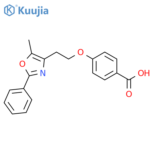 Benzoic acid, 4-[2-(5-methyl-2-phenyl-4-oxazolyl)ethoxy]- structure