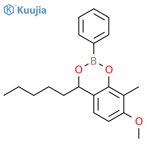 4H-1,3,2-Benzodioxaborin, 7-methoxy-8-methyl-4-pentyl-2-phenyl- structure