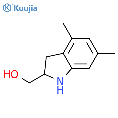 1H-Indole-2-methanol, 2,3-dihydro-4,6-dimethyl- structure