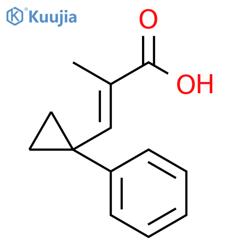 2-PROPENOIC ACID, 2-METHYL-3-(1-PHENYLCYCLOPROPYL)-, (E)- structure