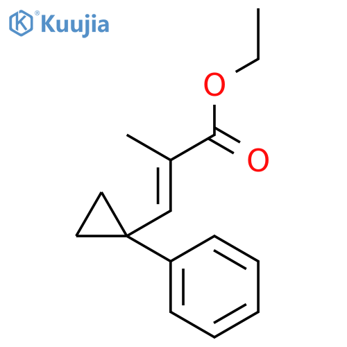 2-PROPENOIC ACID, 2-METHYL-3-(1-PHENYLCYCLOPROPYL)-, ETHYL ESTER, (E)- structure