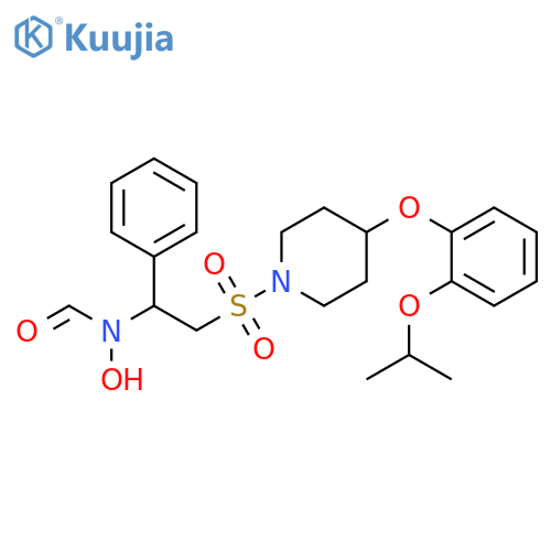 Piperidine,1-[[2-(formylhydroxyamino)-2-phenylethyl]sulfonyl]-4-[2-(1-methylethoxy)phenoxy]- structure