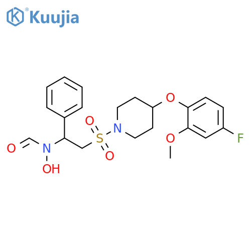 Piperidine,4-(4-fluoro-2-methoxyphenoxy)-1-[[2-(formylhydroxyamino)-2-phenylethyl]sulfonyl]- structure
