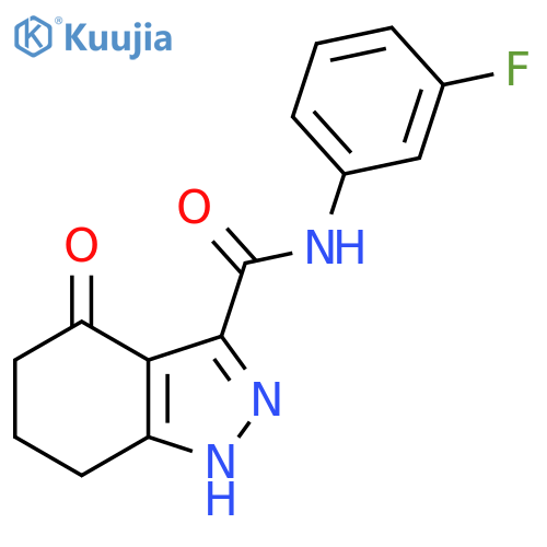 1H-Indazole-3-carboxamide,N-(3-fluorophenyl)-4,5,6,7-tetrahydro-4-oxo- structure